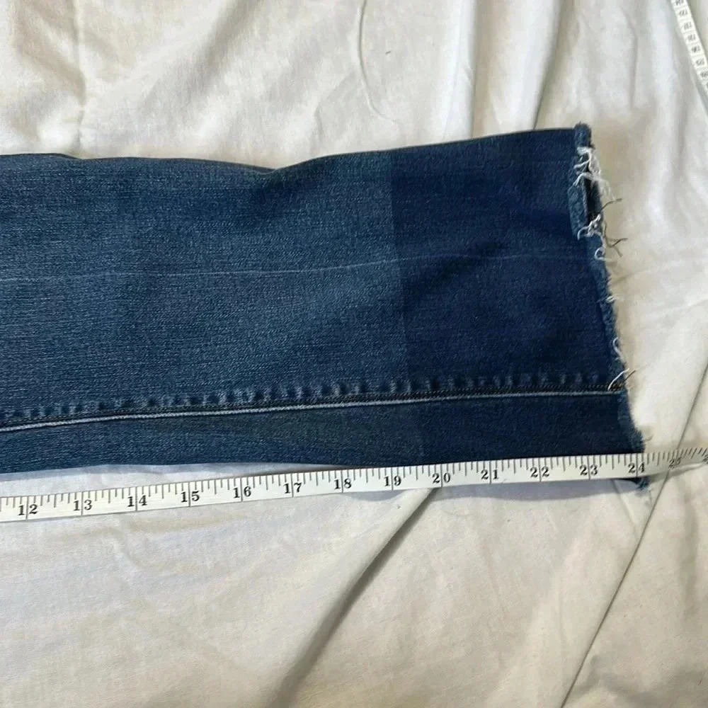 Spanx Cropped Flare High Waisted Blue Pull On Jeans S 20231R - Picture 10 of 11